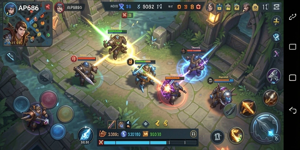 Tampilan gameplay menarik dalam game strategi AP686.