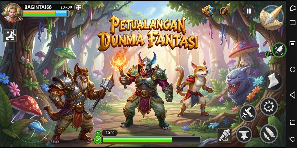 Tangkapan layar menggambarkan aksi menarik saat menjelajahi dunia petualangan BAGINTA168.