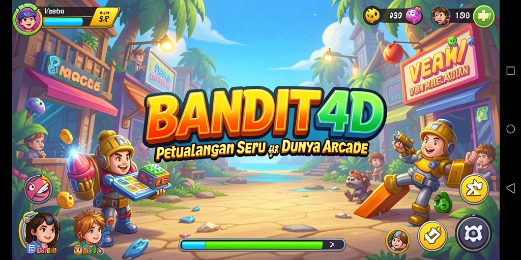 Screenshot BANDIT4D menampilkan aksi seru dalam dunia game Arcade.