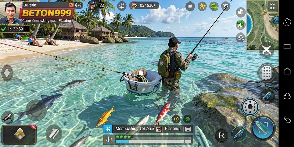 Gameplay BETON999 menampilkan pengalaman memancing yang seru dan interaktif.