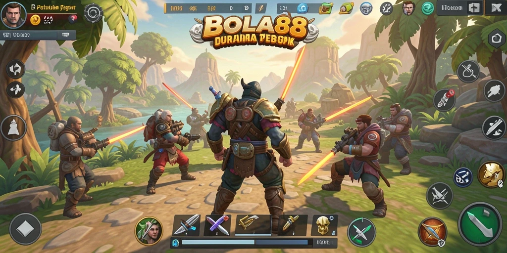 Tampilan gameplay BOLA88 dalam dunia terbuka yang menakjubkan.