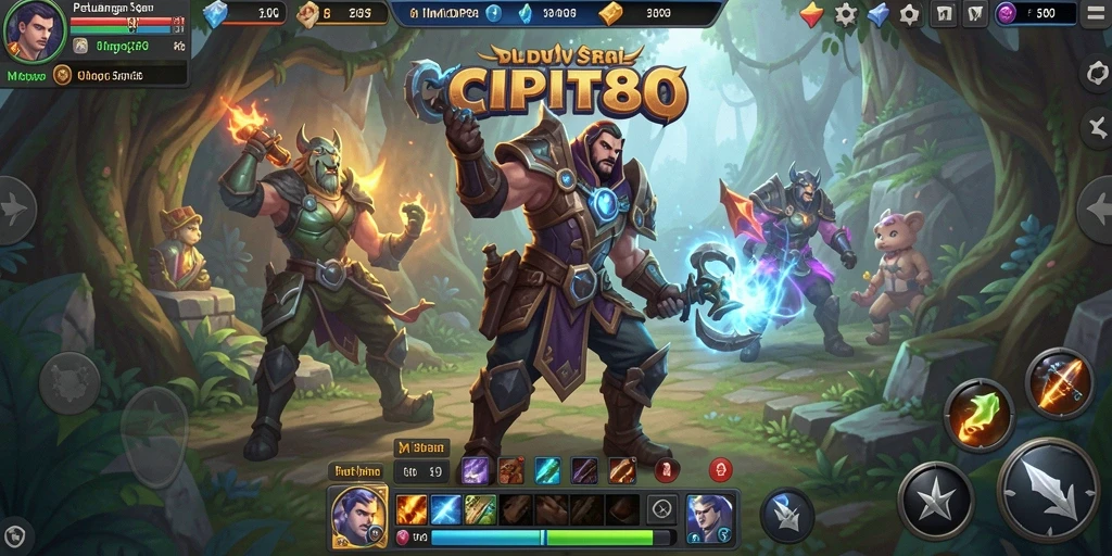 Screenshot permainan CIPIT88 menunjukkan grafis dan pertempuran MMORPG yang epik.