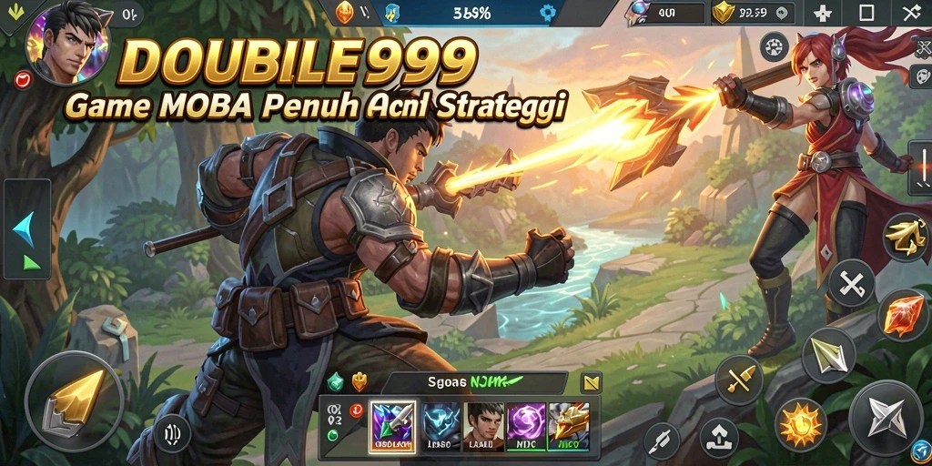 Tampilan gameplay seru dari <strong>DOUBLE999</strong> dengan aksi pertarungan intens.