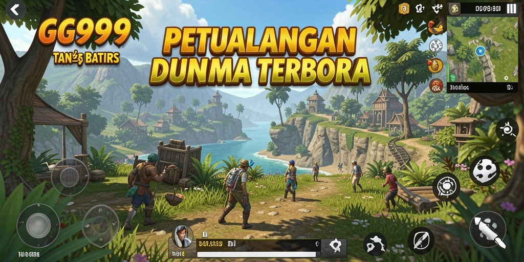 Tampilan gameplay GG999 yang menakjubkan di dunia terbuka.