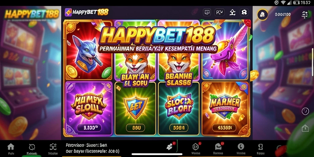 Screenshot utama <strong>HAPPYBET188</strong> menampilkan gameplay Slot yang seru.