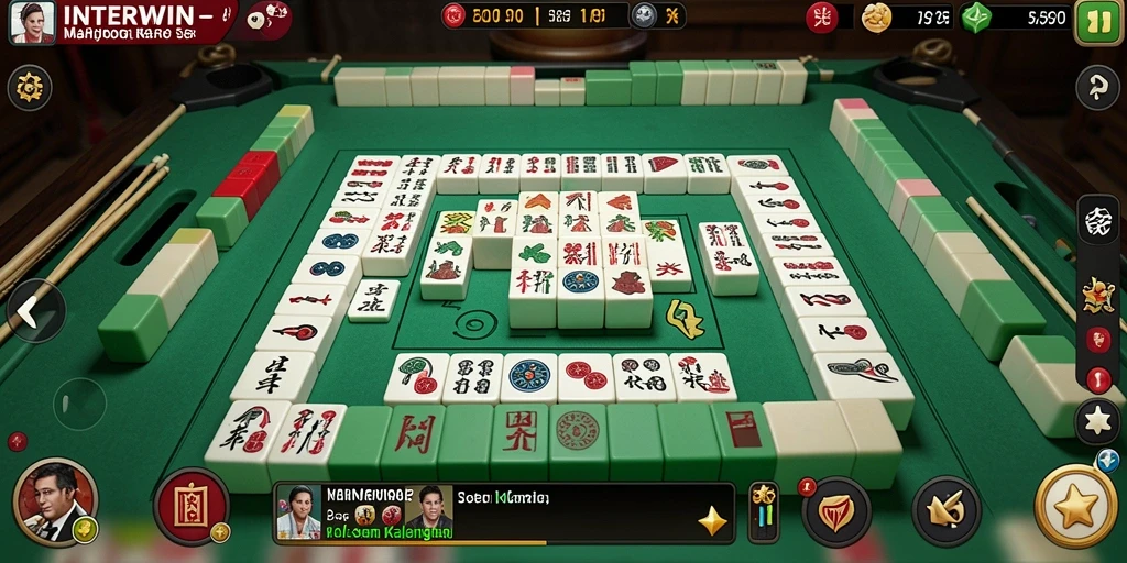 Tangkapan layar INTERWIN menunjukkan gameplay Mahjong yang menantang dan seru.