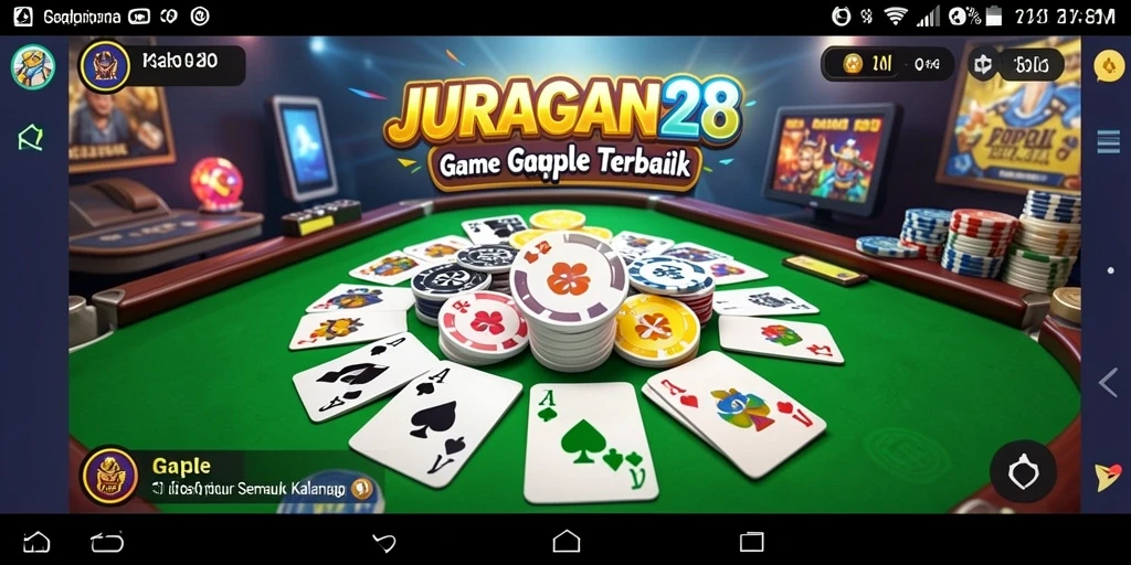 Tampilan screenshot JURAGAN28 menampilkan permainan Gaple yang seru.
