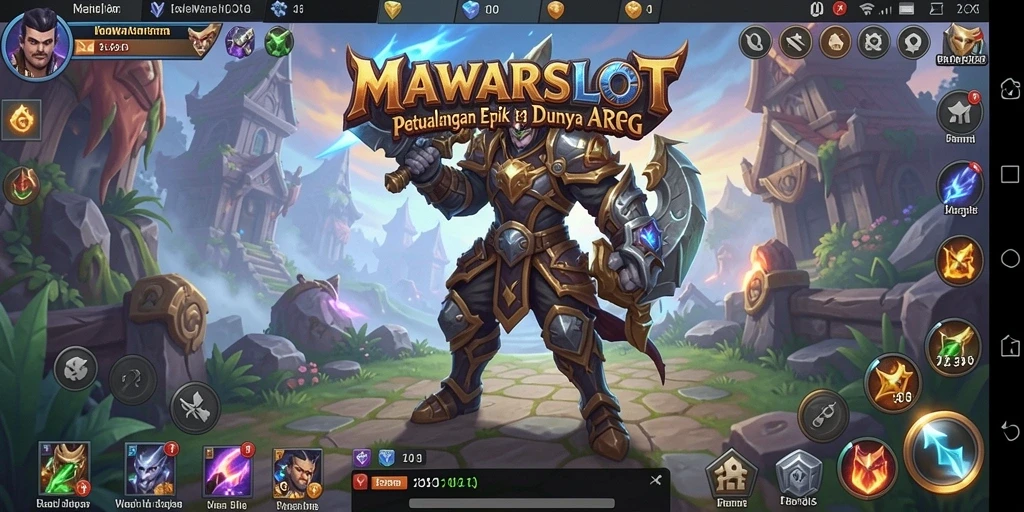 Menampilkan aksi seru dalam gameplay ARPG MAWARSLOT.