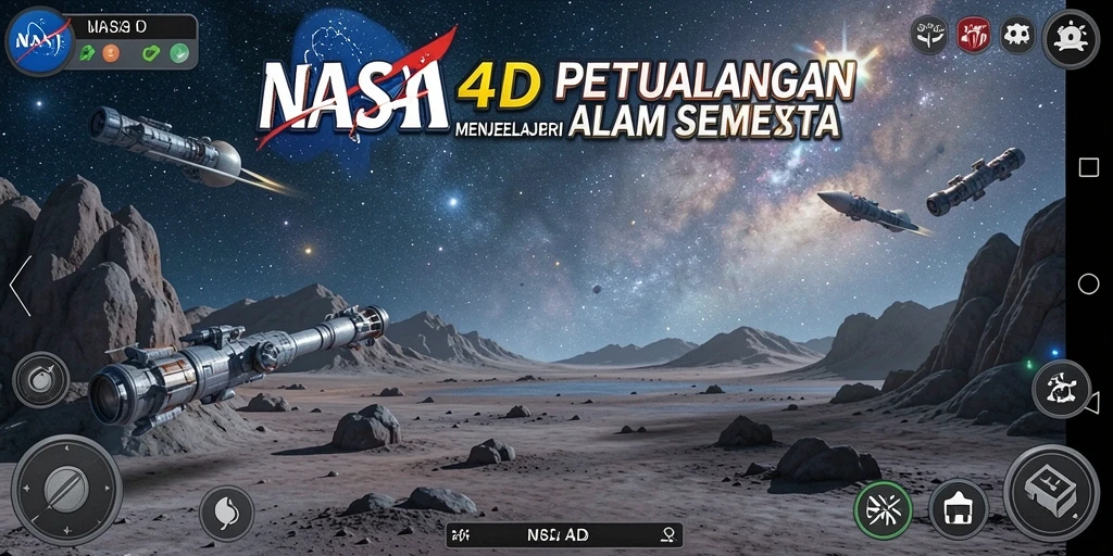 Tampilan gameplay NASA4D dengan eksplorasi luar angkasa yang menakjubkan.