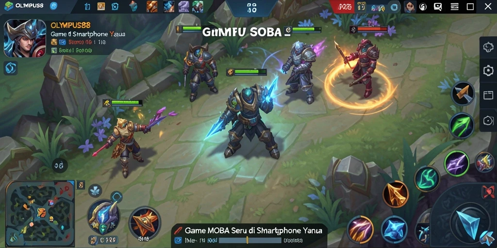 Screenshot gameplay OLYMPUS88 menampilkan pertarungan tim yang mendebarkan.