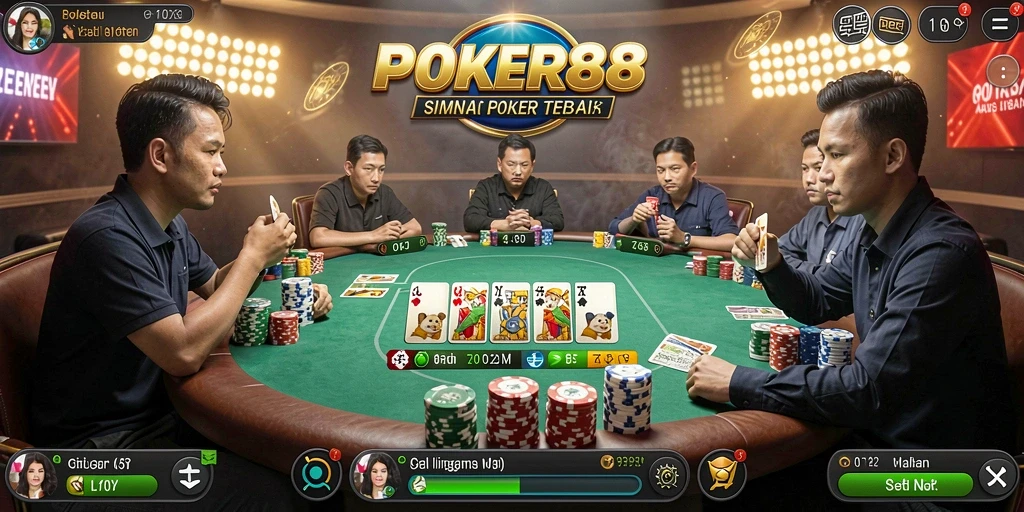 Tampilan gameplay POKER88 yang menarik dan interaktif.