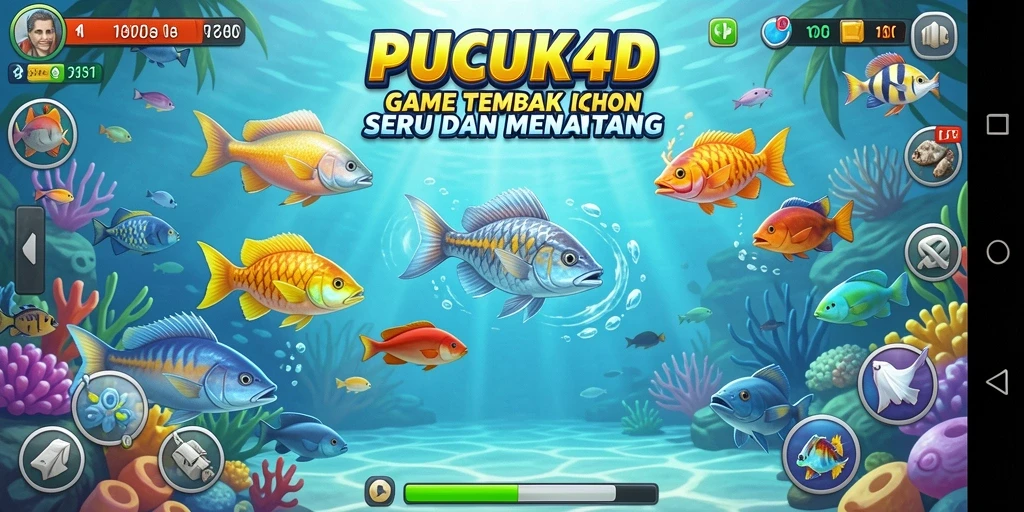 Screenshot gameplay Tembak Ikan PUCUK4D yang seru dan mendebarkan.