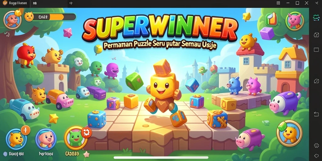 Tampilan gameplay dari SUPERWINNER yang penuh tantangan Puzzle.