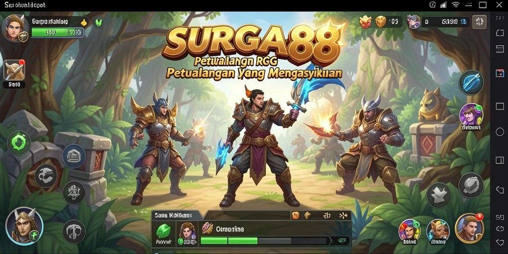 Tampilan gameplay SURGA88 yang penuh aksi dan petualangan.