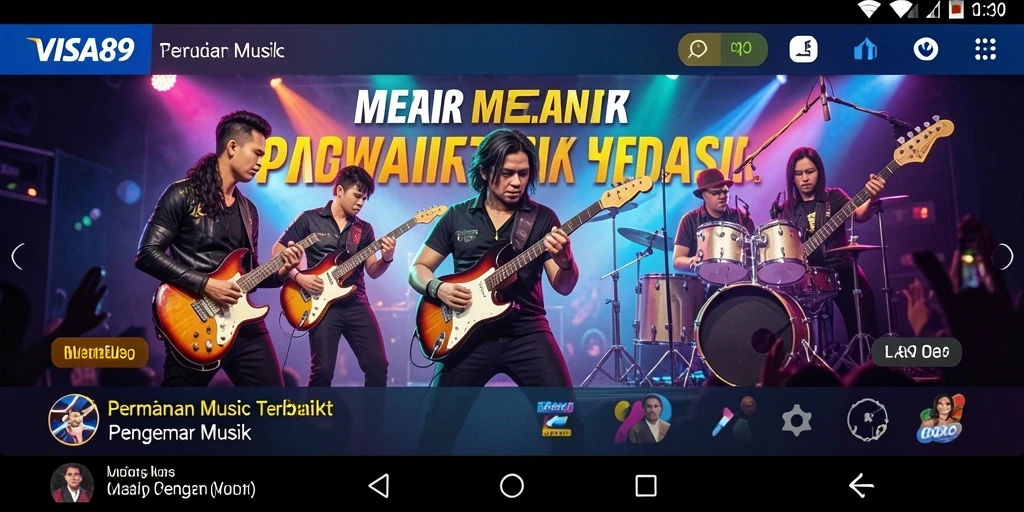 Tampilan gameplay VISA89 yang menarik dengan berbagai lagu.