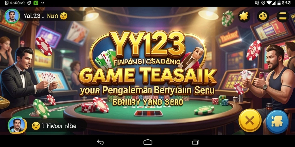 Tampilan gameplay YY123 yang mendebarkan dan penuh warna dari permainan Kasino.